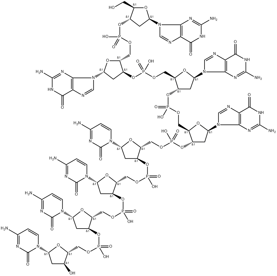 tetra(deoxycytidylic acid-deoxyguanylic acid) Structure