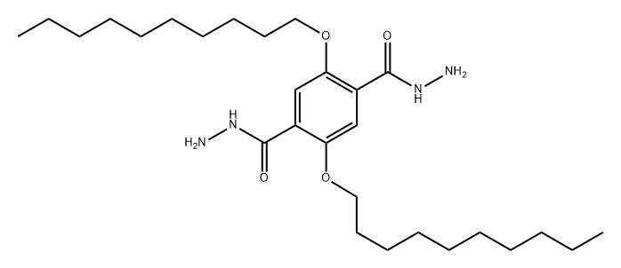 1,4-Benzenedicarboxylic acid, 2,5-bis(decyloxy)-, 1,4-dihydrazide Structure
