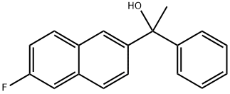 6-Fluoro-α-methyl-α-phenyl-2-naphthalenemethanol Struktur