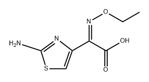 2-amino-α-(ethoxyimino)-4-thiazoleacetic acid 结构式