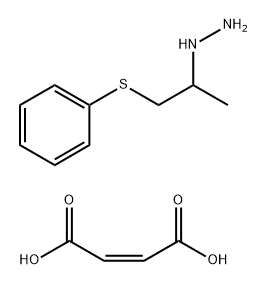 Hydrazine, [1-methyl-2-(phenylthio)ethyl]-, (2Z)-2-butenedioate (1:1) Structure