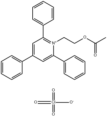 1-[2-(Acetyloxy)ethyl]-2,4,6-triphenylpyridin-1-ium perchlorate Struktur