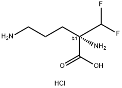 L-依氟鸟氨酸盐酸盐,69955-42-6,结构式