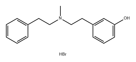 Phenol, m-(2-(N-methylphenethylamino)ethyl)-, hydrobromide Struktur