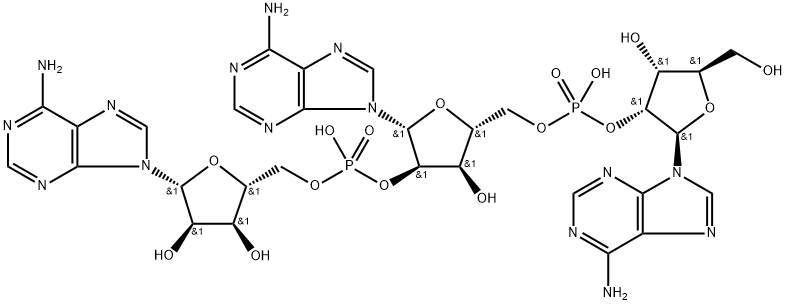 adenylyl-(2'-5')-adenylyl-(2'-5')adenosine Structure