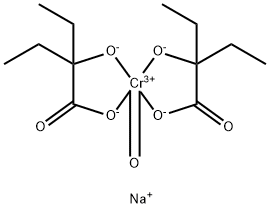 bis(2-hydroxy-2-ethylbutanoato)oxochromate(V) Structure