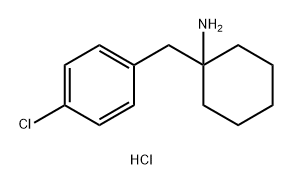 1-[(4-chlorophenyl)methyl]cyclohexan-1-amine hydrochloride Structure