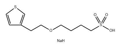 1-Butanesulfonic acid, 4-[2-(3-thienyl)ethoxy]-, sodium salt (1:1) Structure