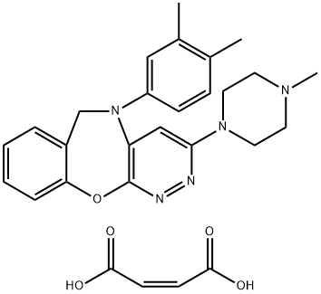10,11-DIHYDRO-2-(4-METHYL-1-PIPERAZINYL)-11-(3,4-XYLYL)PYRIDAZINO(3,4b)(1,4)-BENZOXAZEPINE MALEATE Structure