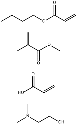 2-Propenoic acid, 2-methyl-, methyl ester, polymer with butyl 2-propenoate and 2-propenoic acid, compd. with 2-(dimethylamino) ethanol|(2-甲基-2-丙烯酸甲酯与2-丙烯酸丁酯和2-丙烯酸)的聚合物与2-(二甲基氨基)乙醇的化合物