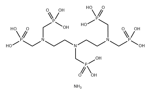 [[(phosphonomethyl)imino]bis[ethylenenitrilobis(methylene)]]tetrakisphosphonic acid, ammonium salt Struktur