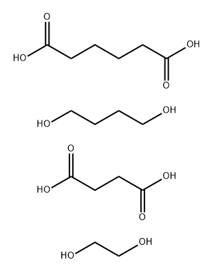 Hexanedioic acid, polymer with butanedioic acid, 1,4-butanediol and 1,2-ethanediol 化学構造式