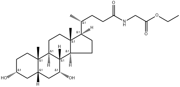 甘氨鹅去氧胆酸乙酯,70779-05-4,结构式