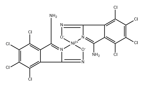 bis(3-amino-4,5,6,7-tetrachloro-1H-isoindol-1-one oximato-N2,O1)nickel Structure