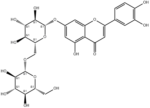 luteolin-7-O-gentiobiside 结构式
