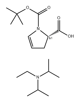 1H-Pyrrole-1,2-dicarboxylic acid, 2,3-dihydro-, 1-(1,1-dimethylethyl) ester, (2S)-, compd. with N-ethyl-N-(1-methylethyl)-2-propanamine (1:1) (9CI)