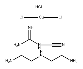 Guanidine, cyano-, polymer with N-(2-aminoethyl)-1,2-ethanediamine, hydrochloride, cupric chloride complexes,70983-56-1,结构式