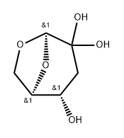 .beta.-D-erythro-Hexopyranos-2-ulose, 1,6-anhydro-3-deoxy-, 2-hydrate,71021-08-4,结构式