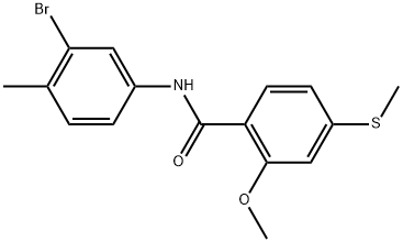 N-(3-Bromo-4-methylphenyl)-2-methoxy-4-(methylthio)benzamide Structure