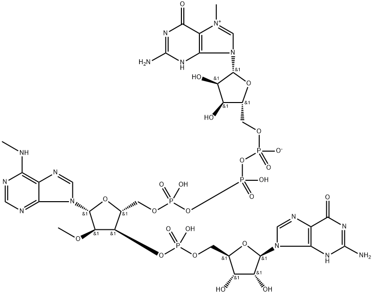 71340-22-2 Guanosine, 7-methylguanylyloxyphosphinicooxyphosphinico-(5'→5')-N-methyl-2'-O-methylguanylyl-(3'→5')-, inner salt (9CI)