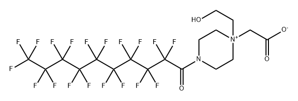 1-(carboxylatomethyl)-1-(2-hydroxyethyl)-4-(2,2,3,3,4,4,5,5,6,6,7,7,8,8,9,9,10,10,10-nonadecafluoro-1-oxodecyl)piperazinium Structure