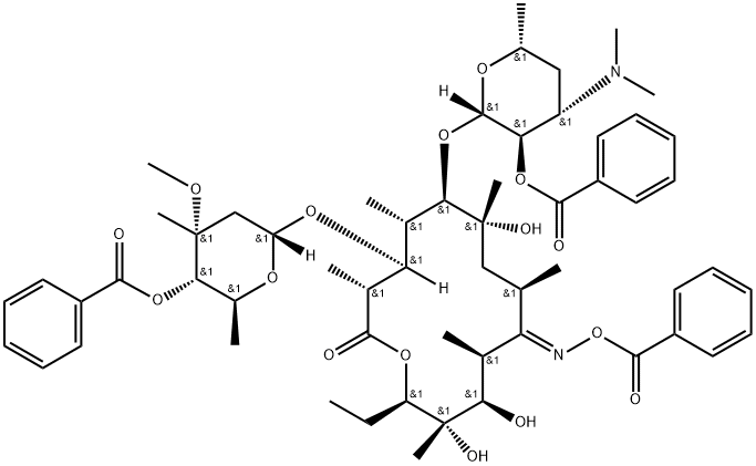 2',4''-O-bis(benzoyl)erythromycin A 9-O-benzoyloxime