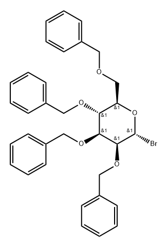 2,3,4,6-tetra-O-benzyl-α-D-mannopyranosyl bromide Struktur