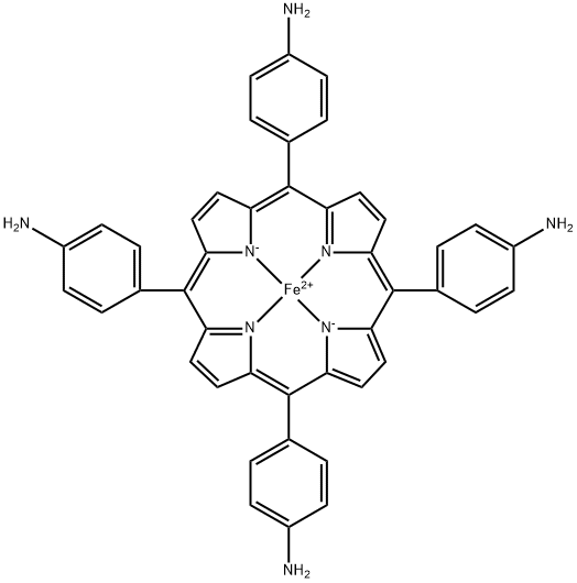 铁,[[4,4′,4′,四′-(21H,23H-卟吩-5,10,15,20-四酰基-ΚN21,ΚN22,ΚN23,ΚN24)四[苯二胺]](2-)-,(SP-4-1)-, 71547-22-3, 结构式