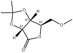 2,3-O-isopropylidene-5-O-methyl-D-ribono-1,4-lactone 结构式