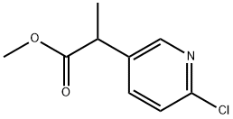 2-(6-氯吡啶-3-基)丙酸甲酯 结构式