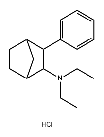 Bicyclo[2.2.1]heptan-2-amine, N,N-diethyl-3-phenyl-, hydrochloride (1:1), 7177-30-2, 结构式