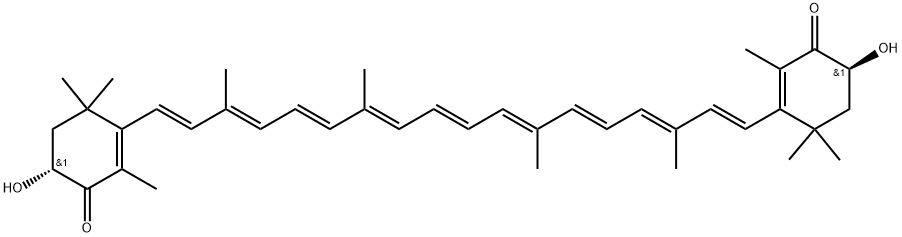 (3R,3)-all-trans-Astaxanthin Struktur