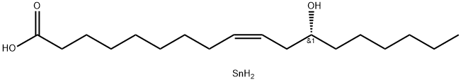 9-Octadecenoic acid, 12-hydroxy-,tin (2+)salt (2:1) Structure