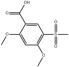 2,4-Dimethoxy-5-(methylsulfonyl)benzoic acid Struktur