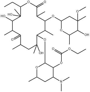 Erythromycin, 2'-(ethyl carbonate) Structure