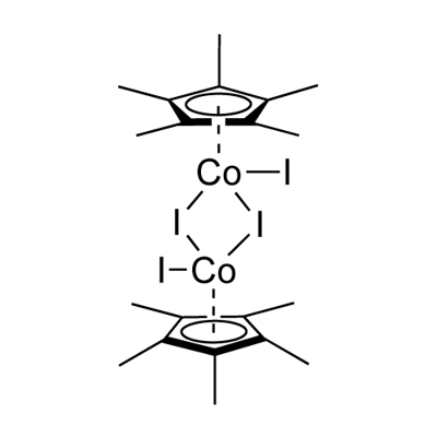 Di-μ-iododiiodobis[(1,2,3,4,5-η)-1,2,3,4,5-pentamethyl-2,4-cyclopentadien-1-yl]dicobalt Structure