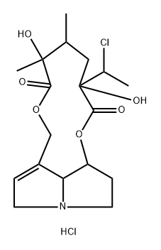 Senecionan-11,16-dione, 20-chloro-15,20-dihydro-12,15-dihydroxy-, hydrochloride, (15α,20R)- (9CI) 化学構造式