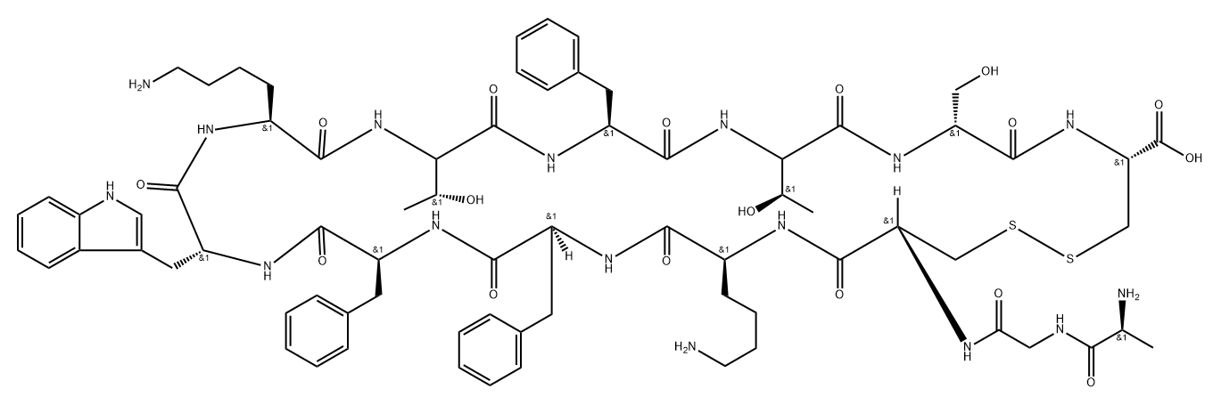 소마토스타틴,de-Asn(5)-Trp(8)-Ser(13)-