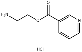 3-Pyridinecarboxylic acid, 2-aminoethyl ester, hydrochloride (1:1) Struktur