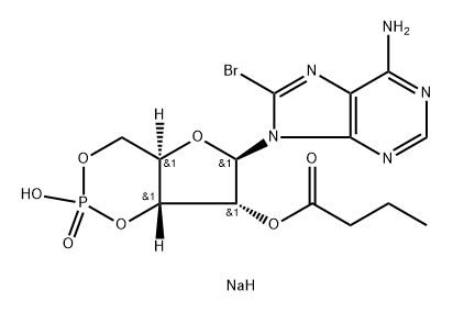 2'-O-MONOBUTYRYL-8-BROMOADENOSINE*3':5'- CYCLIC MONO 结构式