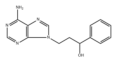 3-(6-Amino-9H-purin-9-yl)-1-phenylpropan-1-ol 化学構造式