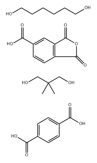 72869-89-7 1,4-苯二甲酸与1,3-二氢-1,3-二氧-5-异苯并呋喃羧酸、2,2-二甲基-1,3-丙二醇和1,6-己二醇的聚合物