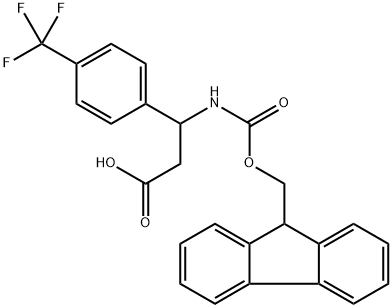 3-(9H-fluoren-9-ylmethoxy)carbonyl]amino}-3-(4-trifluoromethyl-phenyl)-propanoic acid Struktur