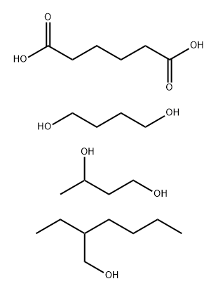 Hexanedioic acid, polymer with 1,3-butanediol and 1,4-butanediol, 2-ethylhexyl ester 化学構造式