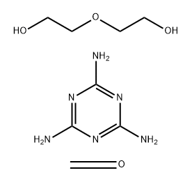 甲基化(甲醛与2,2-氧代双乙醇和1,3,5-三嗪-2,4,6-三胺)的聚合物,73018-48-1,结构式