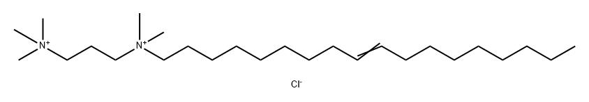 N,N,N,N',N'-pentamethyl-N'-octadec-9-en-1-yl-N,N'-trimethylenebisammonium dichloride Struktur