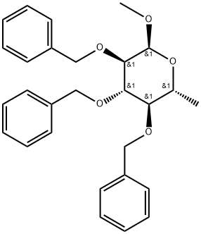 α-D-Glucopyranoside, methyl 6-deoxy-2,3,4-tris-O-(phenylmethyl)- Structure