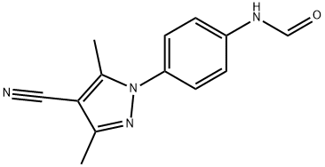 N-4-(4-Cyano-3,5-dimethyl-1H-pyrazol-1-yl)phenylformamide 结构式