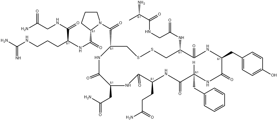 ALA-GLY-(ARG8)-VASOPRESSIN ACETATE) Struktur