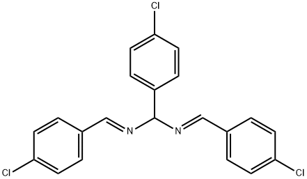 Methanediamine, 1-(4-chlorophenyl)-N,N'-bis[(4-chlorophenyl)methylene]-, [N(E),N'(E)]- 化学構造式